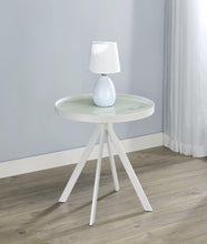 Load image into Gallery viewer, Briggs - Round Marble Printed Glass Top End Side Table