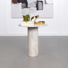 Load image into Gallery viewer, Astoria - Round Genuine Marble Side End Table - White
