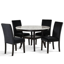 Load image into Gallery viewer, Celeste - Round Dining Table & 4 Chairs - Black
