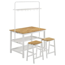 Load image into Gallery viewer, Edgeworth - 3 Piece Kitchen Island Counter Height Table Set - White