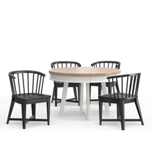 Load image into Gallery viewer, Americana Modern Dining - 48 - 66" Round Dining Table And 4 Barrel Chairs - Cotton