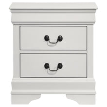 Load image into Gallery viewer, Louis Philippe - 2-Drawer Nightstand Bedside Table - White