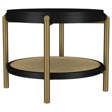 Load image into Gallery viewer, Arini - Round End Side Table With Storage Shelf