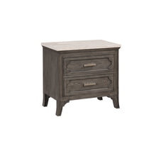 Load image into Gallery viewer, Lisbon - Marble Top Nightstand - Gray
