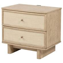 Load image into Gallery viewer, Kailani - 2-Drawer Nightstand Bedside Table - Beige Oak