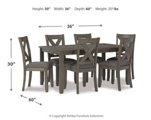 Load image into Gallery viewer, Caitbrook - Gray - RECT DRM Table Set (Set of 7)