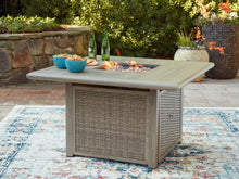 Load image into Gallery viewer, Cliff Trails - Beige - Square Fire Pit Table