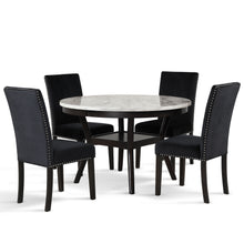 Load image into Gallery viewer, Celeste - Round Dining Table & 4 Chairs - Black