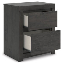 Load image into Gallery viewer, Fraluna - Charcoal - Two Drawer Night Stand