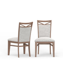 Load image into Gallery viewer, Americana Modern Dining - Extendable Trestle Table With 8 Upholstered Chairs - Light Brown