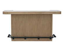 Load image into Gallery viewer, Escape - 78" Dining Bar With 2 Upholstered Swivel Barstools - Glazed Natural Oak