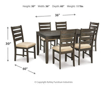 Load image into Gallery viewer, Rokane - Brown - Dining Room Table Set (Set of 7)