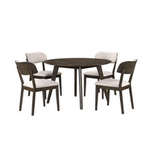 Load image into Gallery viewer, Rex - 48" Round Dining Table & 4 Open Back Chairs - Dark Brown