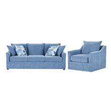 Load image into Gallery viewer, Sylvie - 2 Piece Living Room Set (Sofa & Chair) - Blue Slate