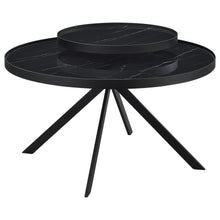Load image into Gallery viewer, Briggs - Round Marble Printed Glass Top Coffee Table