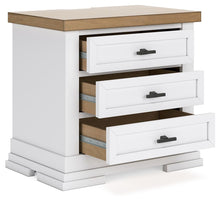 Load image into Gallery viewer, Ashbryn - White / Natural - Three Drawer Night Stand