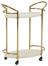 Load image into Gallery viewer, Tarica - Cream / Gold Finish - Bar Cart