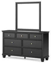 Load image into Gallery viewer, Lanolee - Black - Dresser And Mirror