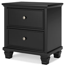 Load image into Gallery viewer, Lanolee - Black - Two Drawer Nightstand
