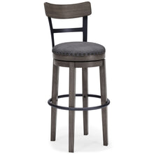 Load image into Gallery viewer, Caitbrook - Gray - Tall UPH Swivel Barstool
