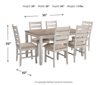 Load image into Gallery viewer, Skempton - White - Dining Room Table Set (Set of 7)