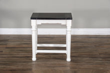 Load image into Gallery viewer, Carriage House - Stool Wih Wood Seat - White / Dark Brown