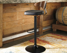 Load image into Gallery viewer, Bellatier - Brown / Black - Tall UPH Swivel Barstool