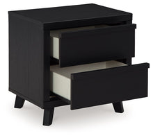 Load image into Gallery viewer, Danziar - Black - Two Drawer Night Stand