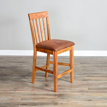 Load image into Gallery viewer, Sedona - Slatback Barstool With Cushion Seat - Rustic Oak