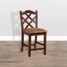 Load image into Gallery viewer, Santa Fe - Double Crossback Barstool - Dark Brown