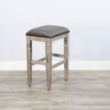 Load image into Gallery viewer, Alpine - 30" Stool With Cushion Seat - Brown / Black