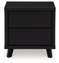 Load image into Gallery viewer, Danziar - Black - Two Drawer Night Stand