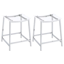 Load image into Gallery viewer, Jovani - Acrylic Backless Bar Stools (Set of 2)