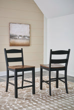 Load image into Gallery viewer, Valebeck - Black / Brown - Barstool (Set of 2)