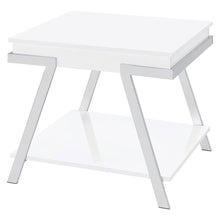 Load image into Gallery viewer, Marcia - Rectangular Side End Table - White High Gloss