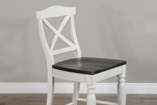 Load image into Gallery viewer, Carriage House - Crossback Barstool - White / Dark Brown