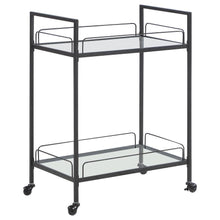 Load image into Gallery viewer, Curltis - 2-Tier Rectangular Glass Shelf Metal Bar Cart - Black