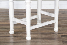 Load image into Gallery viewer, Carriage House - Stool Wih Wood Seat - White / Dark Brown