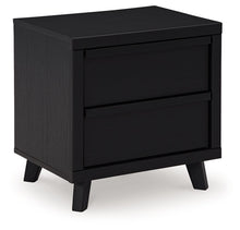 Load image into Gallery viewer, Danziar - Black - Two Drawer Night Stand
