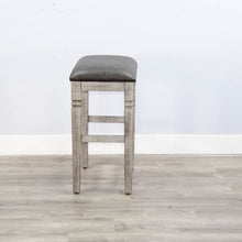 Load image into Gallery viewer, Alpine - 30" Stool With Cushion Seat - Brown / Black