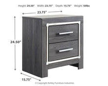 Load image into Gallery viewer, Lodanna - Gray - Two Drawer Night Stand