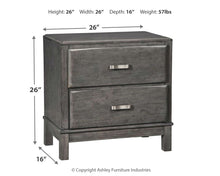 Load image into Gallery viewer, Caitbrook - Gray - Two Drawer Night Stand