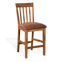 Load image into Gallery viewer, Sedona - Slatback Barstool With Wood Seat - Rustic Oak