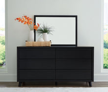 Load image into Gallery viewer, Danziar - Black - Dresser And Mirror