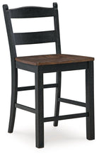 Load image into Gallery viewer, Valebeck - Black / Brown - Barstool (Set of 2)