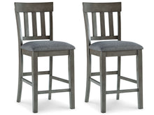 Load image into Gallery viewer, Hallanden - Black / Gray - Upholstered Barstool (Set of 2)