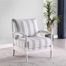 Load image into Gallery viewer, Blanchett - Upholstered Bobbin Accent Chair - White And Navy