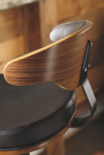 Load image into Gallery viewer, Bellatier - Brown / Black - Tall UPH Swivel Barstool