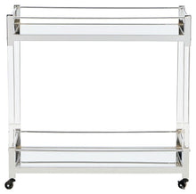 Load image into Gallery viewer, Chaseton - Clear / Silver Finish - Bar Cart