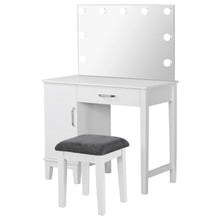Load image into Gallery viewer, Elijah - Vanity Set With Lighting & Stool - White And Dark Gray
